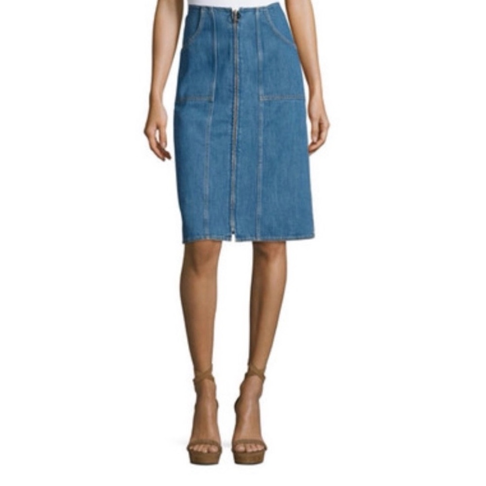 M.i.h Jeans Retro Jolla Denim Midi Skirt Y2K Inspired Knee Length
